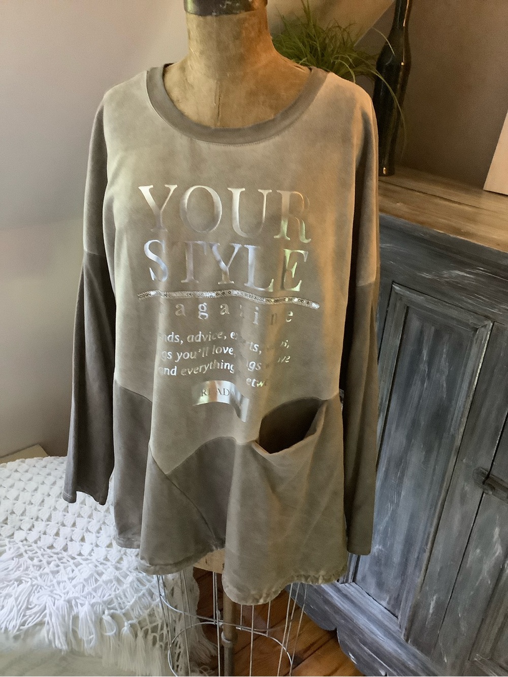 Taupe tunic One Size